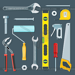 Remodel construction tools set - vector clipart