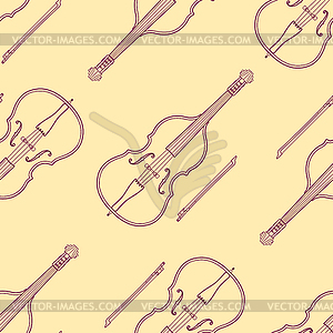 Classical music instruments seamless pattern - vector image