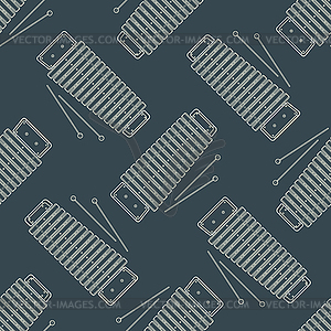 Classical music instruments seamless pattern - vector image