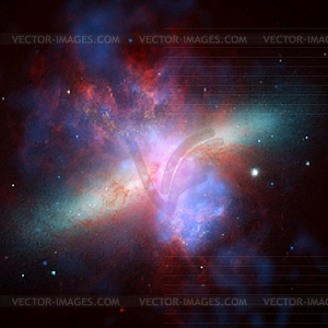 Красочные пространства галактического фона - цветной векторный клипарт