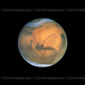 Realistic Planet Mars Vector Clipart