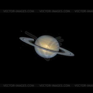 Реалистичное планета Сатурн - клипарт в векторном формате