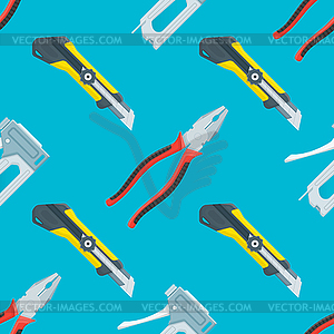 House remodel tools seamless pattern - vector clipart