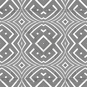 Optical art abstract seamless pattern - vector clipart