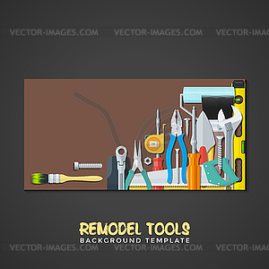 Remodel tools backdrops banner templates - vector clipart