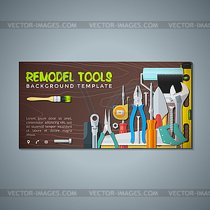 Remodel tools backdrops banner templates - vector image