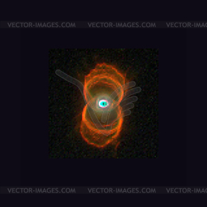 Realistic space galactic background - vector clipart