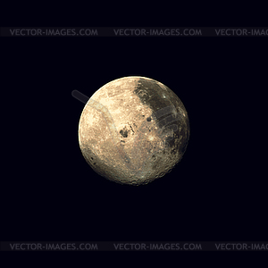 Реалистичное Луны планета - векторное изображение клипарта