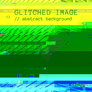 Colorful glitch art background - vector clipart