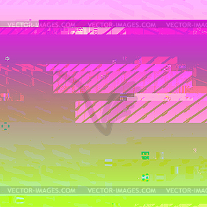 Colorful glitch art background - vector image