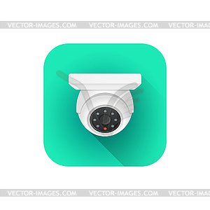 Indoor dome surveillance camera - royalty-free vector image