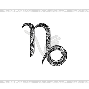 Capricorn zodiac sign - vector clipart