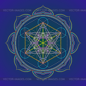 Color mandala sacred geometry - vector clipart