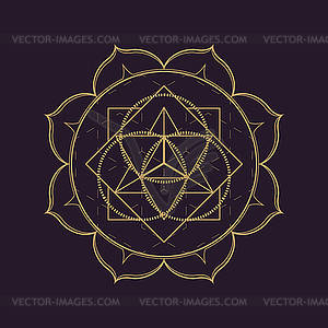 Мандала сакральная геометрия - векторное изображение клипарта