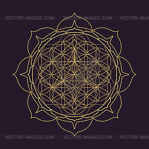 Mandala sacred geometry - vector clipart