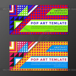 Pop art banners templates - vector clip art