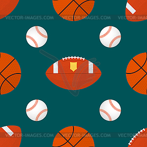 Sport balls seamless pattern - vector image