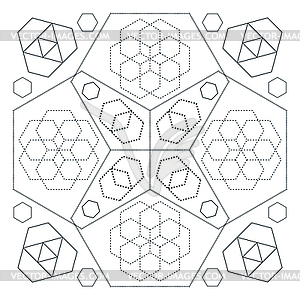 Абстрактные украшения сакральная геометрия - векторное изображение EPS