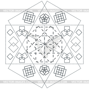 Abstract sacred geometry decoration - vector image