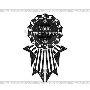 Monochrome retro badge design - vector clipart