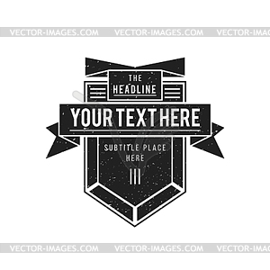 Monochrome retro badge design - vector clip art