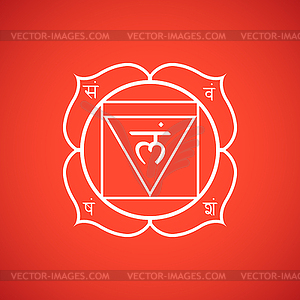 Chakra Muladhara symbol - vector image