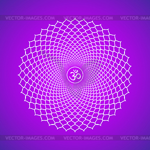 Chakra Sahasrara symbol - royalty-free vector image