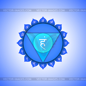 Chakra Vishuddha symbol - vector image