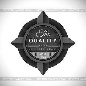 Volumetric badge flat design - vector EPS clipart