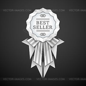 Volumetric badge flat design - vector image