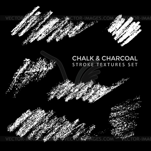 Chalk charcoal realistic texture - vector image