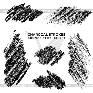 Chalk charcoal realistic texture - vector clipart