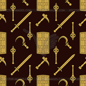 Cold steel arms pattern - vector image