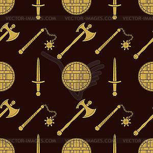 Cold steel arms pattern - vector clipart