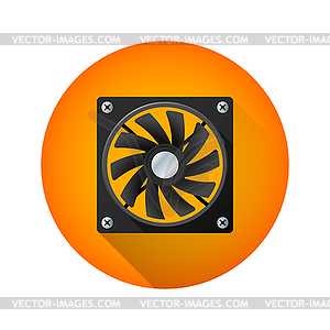 Computer air fan cooler - vector clip art