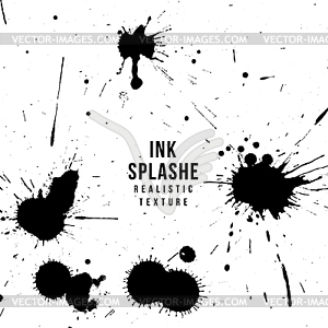 Ink paint splatter texture - royalty-free vector image