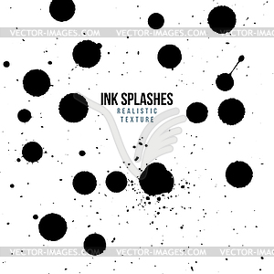 Ink paint splatter texture - vector image