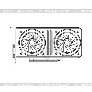 Компьютерная видеокарта - клипарт в векторе