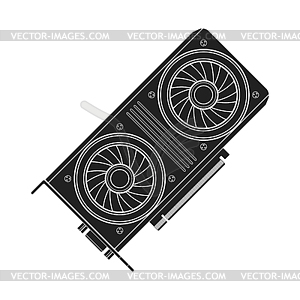 Computer video card - vector image