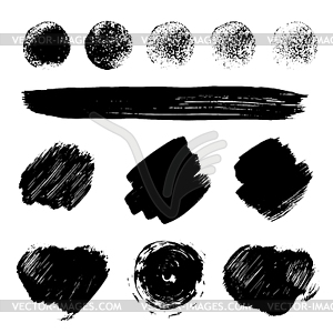 Paint brush strokes texture - vector image