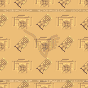 Crypto currency mining seamless pattern - royalty-free vector image