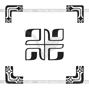 Polynesian tattoo indigenous primitive art - vector clip art