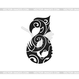 Polynesian tattoo indigenous primitive art - vector clipart / vector image