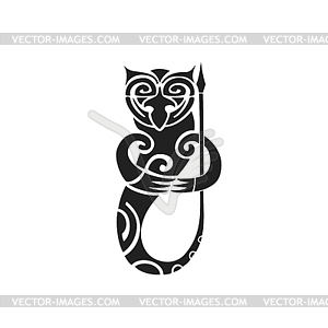 Polynesian tattoo indigenous primitive art - vector image