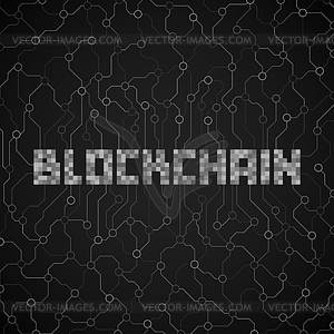 Blockchain distributed ledger technology - vector image