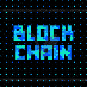 Blockchain distributed ledger technology - vector image