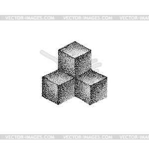 Dotart blackwork - vector image