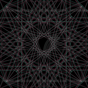 String art psychedelic seamless pattern - vector image