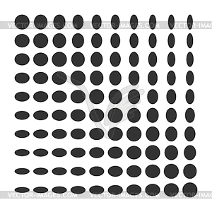 Minimal monochrome dynamic halftone background - stock vector clipart