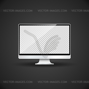 Blank monitor template mockup - royalty-free vector clipart